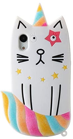 wifantien 3D Cartoon Cute Kawaii Lovely Glitter Star Unicorn Case for iPhone XR