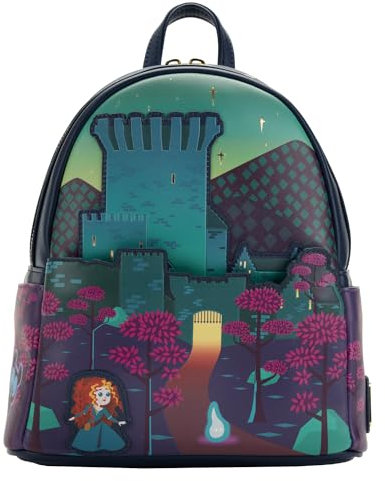 Loungefly Unisex-Erwachsene Wdbk2369 Disney Castle Series Mini Rucksack, Brave Princess Merida, One Size