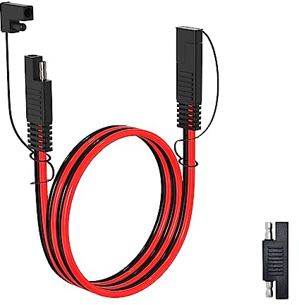 ELFCULB SAE auf SAE Verlängerungskabel,10AWG SAE Anschlusskabel mit SAE Polaritätsumkehradapter für Auto Motorräder Solarpanel(0.91M/3FT)