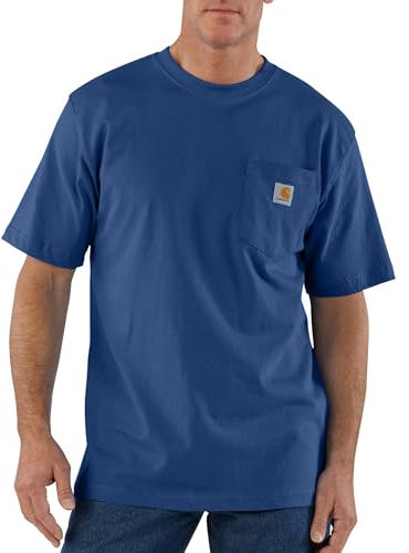 Carhartt Men's mit Tasche Work Utility T-Shirt, Blue, M