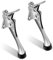 TOKPLNU Kick Down Door Stop, 4 Inch Heavy Duty Kick Down Door Stopper, Zinc Alloy, Long Kick Down Door Stay Holder with Rubber Tip & Spring for Patio Outdoor Gate, Keep Door Open, 2 Pack