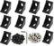 Befenybay Profilo in alluminio estruso 3030 staffa angolare ad angolo retto con viti per profilo di estrusione in alluminio da 8 mm serie 3030 (3030-nero-10 con viti)
