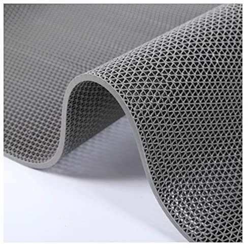 3x3.3Ft (0.9x1m) Anti-Rutsch PVC Drainage Bodenmatte Kommerzielle Nassbereich Bodenmatten für Outdoor Indoor Restaurant Küche Bar Schwimmbad Garten Hof Anti-Spritz-Matte,Grau,4.5mm
