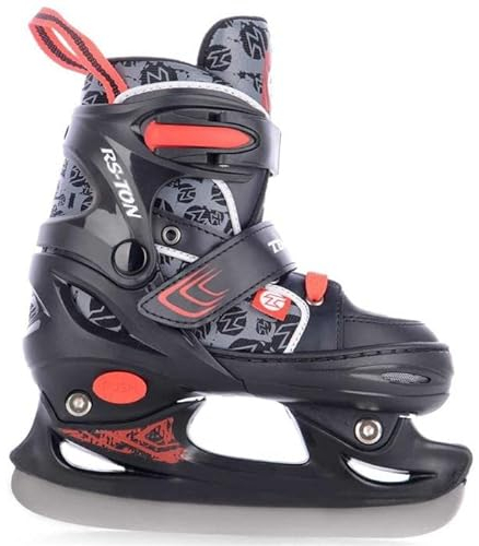 TEMPISH RS Schlittschuhe, verstellbar, Schwarz, Größe 34-37, Schwarz