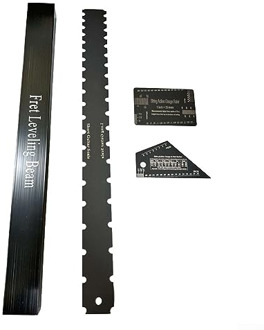 4-teiliges Gitarrenbauer-Werkzeug-Set für Gitarrenhals, gerade Kante, Nivellierbalken