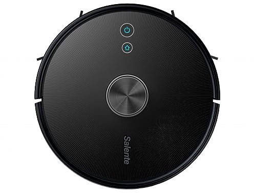 SALENTE L6, 360° Laser-Staubsaugerroboter mit Wischfunktion 2-1, WLAN, mit APP Steuerung, Alexa, Google Home, 3300Pa, 65dB, LDS + SLAM-Algorithmus, ideal für Tierhaare Teppiche Hartboden