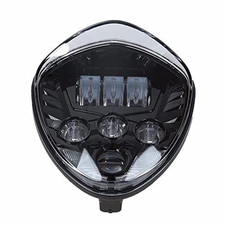 Frontscheinwerfer Angel Eye Motorrad-Scheinwerfer Für Victory Cross Country 8-Ball Vegas Hammer Judge Boardwalk Etc Cafe Racer (Farbe : Schwarz)