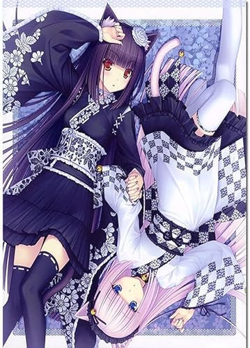 ORCOW Anime-Manga-Wandkunst-Poster,Chocolat Vanilla, Leinwandgemälde, japanische Cartoon-Poster, Kinderzimmer, Wände, Jungen und Mädchen, Raumdekoration 50 x 70 cm