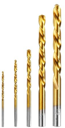5pcs Left Hand Drill Bit 3.2/4.8/6.4/8.0/8.7mm Extractor Tools For Drilling/reversal Gold Screw