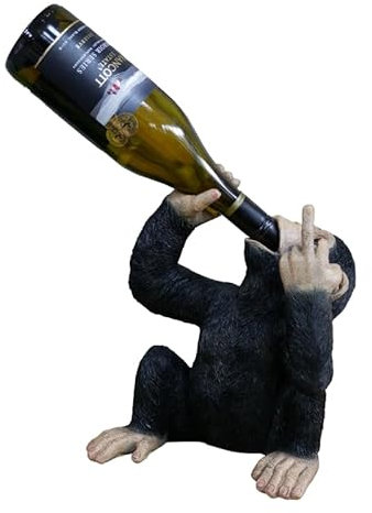 Gifts Direct 2 U Up Yours Monkey Rude Ornament Resin Figure Wine Bottle Holder Novelty Modern Offensive Animal Ornaments Home Décor Sculptures