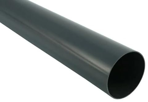 Marley Regenrinnen System Dachrinnenteile DN 53 Fallrohrsystem Anthrazit RAL 7016 Dachrinnenset aus PVC (Fallrohr 1m)