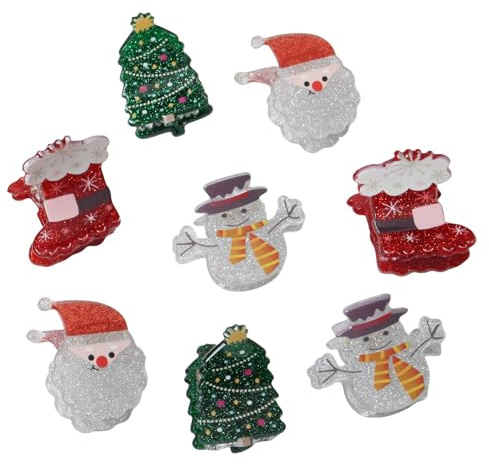 Petites pinces à cheveux de Noël pour filles, Père Noël, bonhomme de neige, sapin de Noël, bottes de sapin de Noël, mini pince à cheveux mignonne, accessoires de cheveux de Noël