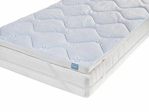 XDREAM Matratzentopper mit Kühleffekt | atmungsaktiv mit Kaltschaumkern für Matratzen bis 30cm | Matratzentopper gegen Schwitzen | waschbar 40 Grad | Allergiker geeignet | 6 cm hoch | 140 x 200 cm