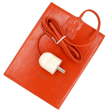 iplusmile Silikon Heizkissen Motorblock Heizkissen Ölwannenheizung 6X8 Zoll 300W für Motoröl Getriebeöl Hydrauliköl Tank Konstante Temperatur Passend für Automotoren Ac220V Orange