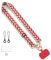 CHUQING Correa para móvil universal. Cordón para llaves para colgar ajustable. Correas para llaves. Cordón para teléfono con ganchos robustos, color rojo
