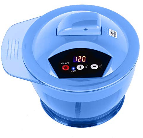 Bol de Mélange de Couleur de Cheveux Professionnel, Teinture de Cire de Couleur de Cheveux électrique, Mélangeur Automatique de Couleur de Cheveux, Outil de Coiffure (BLUE)