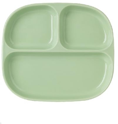 OnePine Healthy Eating Ceramic Plate, Square Balance Diet Plate with 3 Compartment, Portion Control Plates for Adults Weight Loss