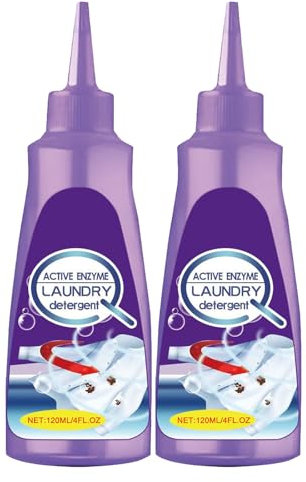 2025 New Stain Remover for Clothes - White Shirt Garment Stubborn Stain Cleaner Oil Remover, Collar Stain Removal Spray Active Enzyme Laundry Clothing Stain Remover (2)