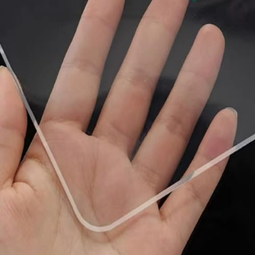 Protector de mesa rectangular transparente con bordes biselados, 2 mm, PVC, impermeable, protector cuadrado de cristal para mesa de café (90 x 160 cm)