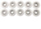 Set mit 10 verstellbaren Duschtürrollen verbessern die Funktionalität Ihrer Duschkabinen (23 mm)