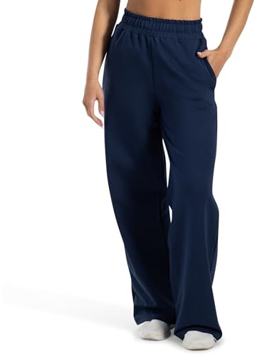 SMILODOX Jogginghose Damen Kanya, weit geschnittene Freizeithose, weiche Baumwolle, lässige Trainingshose mit elastischem Bund, Bequeme Stoffhose, ideal für Alltag, Freizeit, Relax & entspannte Looks