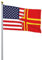 Drapeau Avec Œillets, Drapeau De La Normandie Et De L'Amérique Personnalisé Bruant Pour Anniversaire Fête Drapeaux 90X150Cm