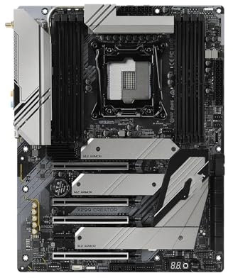 QWEOWW Scheda Madre Fit for ASROCK X299 X299 Creator Scheda Madre LGA 2066 3xUltra M.2 DDR4 256GB Supporta i9-10900 9900X i9-7900 i7-7800 CPU ATX