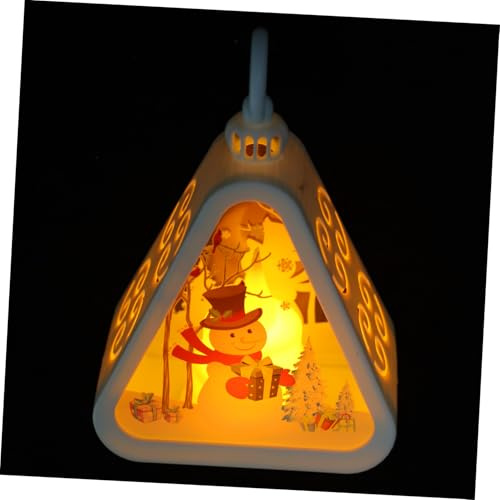 MAGICLULU Retro Weihnachts Schneemann Nachtlicht Lampe Weiß LED Weihnachtsdeko Tischlampe Tragbar Sanftes Licht Für Schlafzimmer Kinderzimmer Party Festliche Atmosphäre