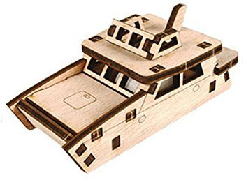 Desktop Wooden Model Kit Run! Catamaran boat / YG861-23 by Young Modeler