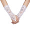 Zerodis Paar Braut Armstulpen Fingerlose Spitze mit Fingerschlaufe für Hochzeitsfeier Party(Beige)