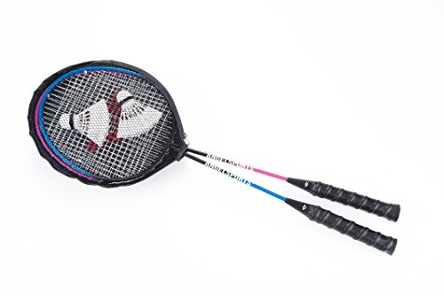 Charlsten Badminton Federball Set - 2 Schläger + 2 Bälle + Tasche