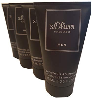 4 x 75 ml S.Oliver Black Label Men Duschgel Reisegrösse