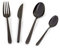 Barazzoni, Set di Posate da Tavola Malachite Titanio, Monoblocco in acciaio inox 18/10, per 6 persone, 24 pezzi: 6 forchette, 6 cucchiai, 6 coltelli, 6 cucchiaini da tè