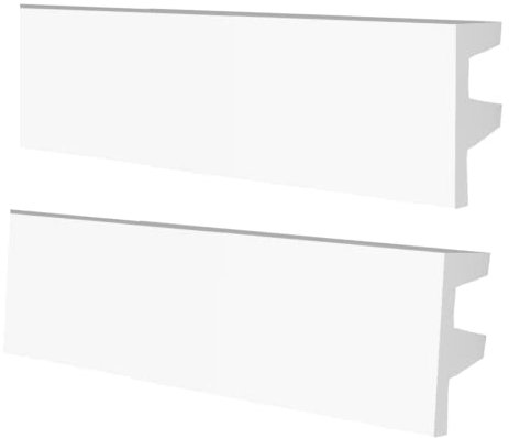 Led Mall Home Profilo in Duropolimero per Strisce Strip Led da Soffitto | Pannello Verniciabile per Illuminazione Soffusa Greche Decorative (2 Pezzi - 100x6,2x2,5 cm)