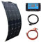XINPUGUANG Placa Solar 12V Monocristalino de 100W Kit Solar con Panel Solar Flexible 100w + Regulador de Carga Solar de 10A+Cable Solar de 3m para Cargar Bateria, Caravana, Jardín, Barco, Casa