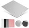 HONKID Tappetino Mouse in Alluminio, Tappetini per il Mouse da gioco Mouse Pad con base in Gomma Antiscivolo, Impermeabile tappetino Alluminio per Notebook, PC e Laptop, 23x18cm, Argento
