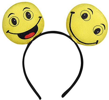 Dress Up America Emoji Party Stirnband für Kinder - verrückte verrückte Smiley-Haarband-Accessoires