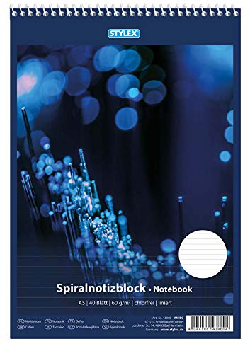 10x Spiral-Notizblock / Schreibblock / DIN A5 / liniert