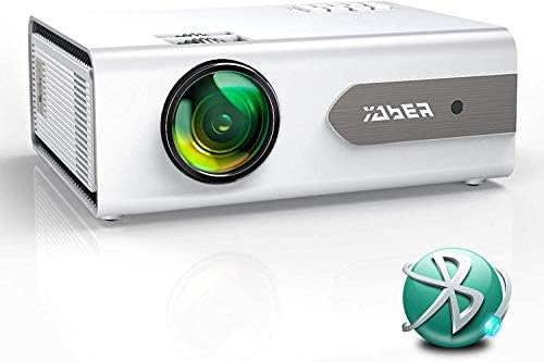 Mini Bluetooth Projector Portable Video Projector Full HD 1080P YABER Home Theater Compatible with Smartphone/PC/Tablet/PS3/PS4/TV Stick/DVD/Bluetooth Speaker/Headphone
