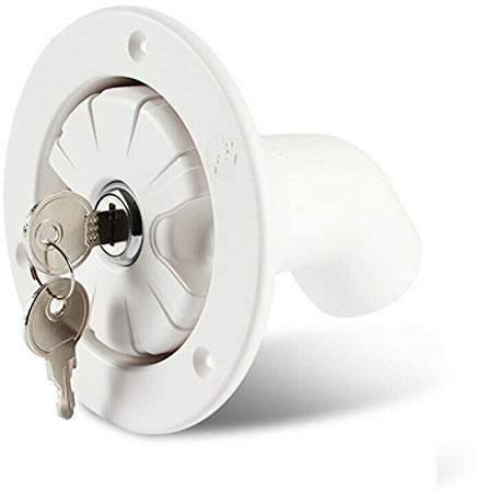 Bouchon de réservoir d'eau en plastique pour camping-car, caravane, avec clés et trous de 80 mm