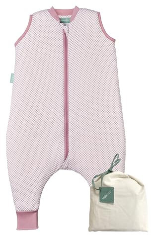 molis&co. Gigoteuse a Pied - Gigoteuse Bébé Tog 1-100% Coton (Oeko-TEX) - Coton Turbulette Gigoteuse Longueur Ajustable (100-110 cm) pour Garçon en Fille - Vichy Pink