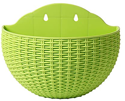 Funight Pot De Fleur 10 Couleurs, Pot De Fleurs Mural Exquis, Panier De Plantes à Suspendre Au Mur, Conteneur De Plantes pour Balcon De Jardin Extérieur Vert Clair