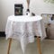 BMIDRUT Tischdecken im Vintage-Stil, gehäkelt, Spitze, quadratisch, für Hochzeit, Zuhause, Party, Weiß