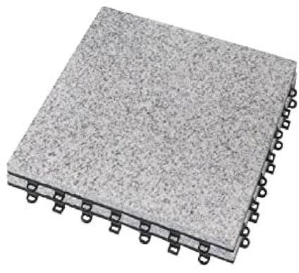BodenMax 2 Piastrelle giardino in pietra naturale pavimento per esterno ad incastro terrazza balcone | GRANITO Modello Classico | 30 x 30 cm