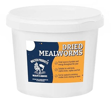 Walter’s Meal Worms (10L tub) - Dried Mealworms for Birds in Easytub