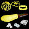 NEON FUN 100 Arm Knicklichter GELB Geprüfte Qualität Testurteil 1,4 sehr gut 8h 100 hoch elastische Verbinder 2 Dreifach Connectoren 2 Kreisverbinder, Menge:1 Rolle