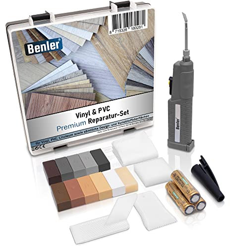 Vinylboden Reparaturset - Profi Set, Pvc Reparaturset, Vinyl Reparaturset für Pvc Bodenbelag, Laminat Reparaturset, Parkett Reparaturset, Hartwachs Reparaturset, Arbeitsplatte Reparaturset
