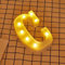JANDEI - Lettere LED, Numeri Luminosi, Figura a Cuore, 22cm, con Luce Calda per Decorazione e Atmosfera, Luci Notturne Scrivania, Compleanni, Matrimoni, Vetrine. Funzionano con batterie AA (C)