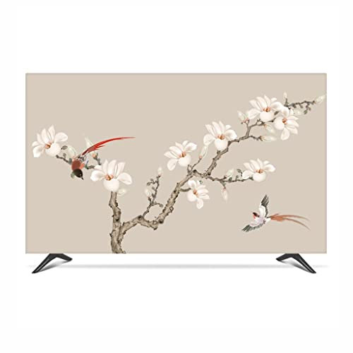 HOTTHWXX TV Cover - Breathable Stretch Calico Dust Protection for 42''-85'' TVs, 9 Styles (B, 42-50)