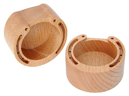 happyROSS Wooden Horseshoe Egg Cups Set of 2